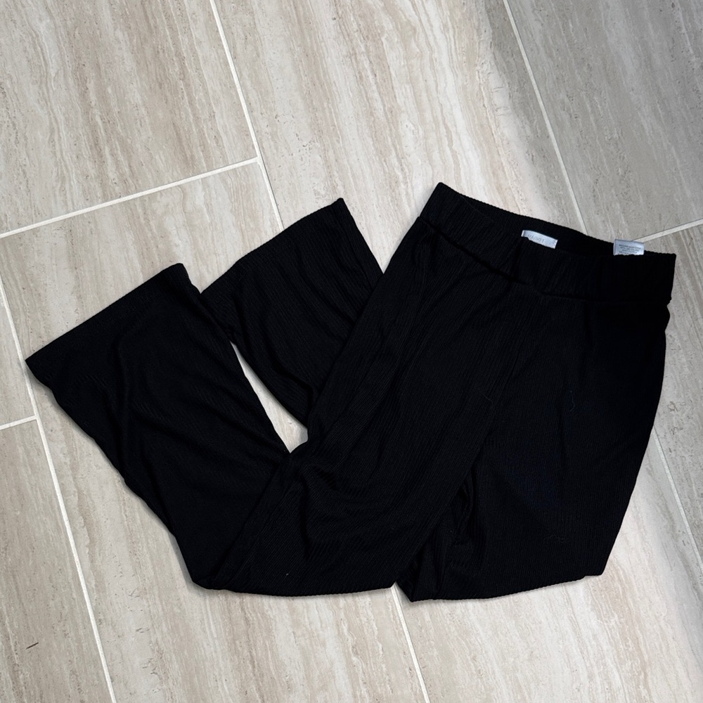 Market & Spruce Black Kids Ribbed Sweatpants